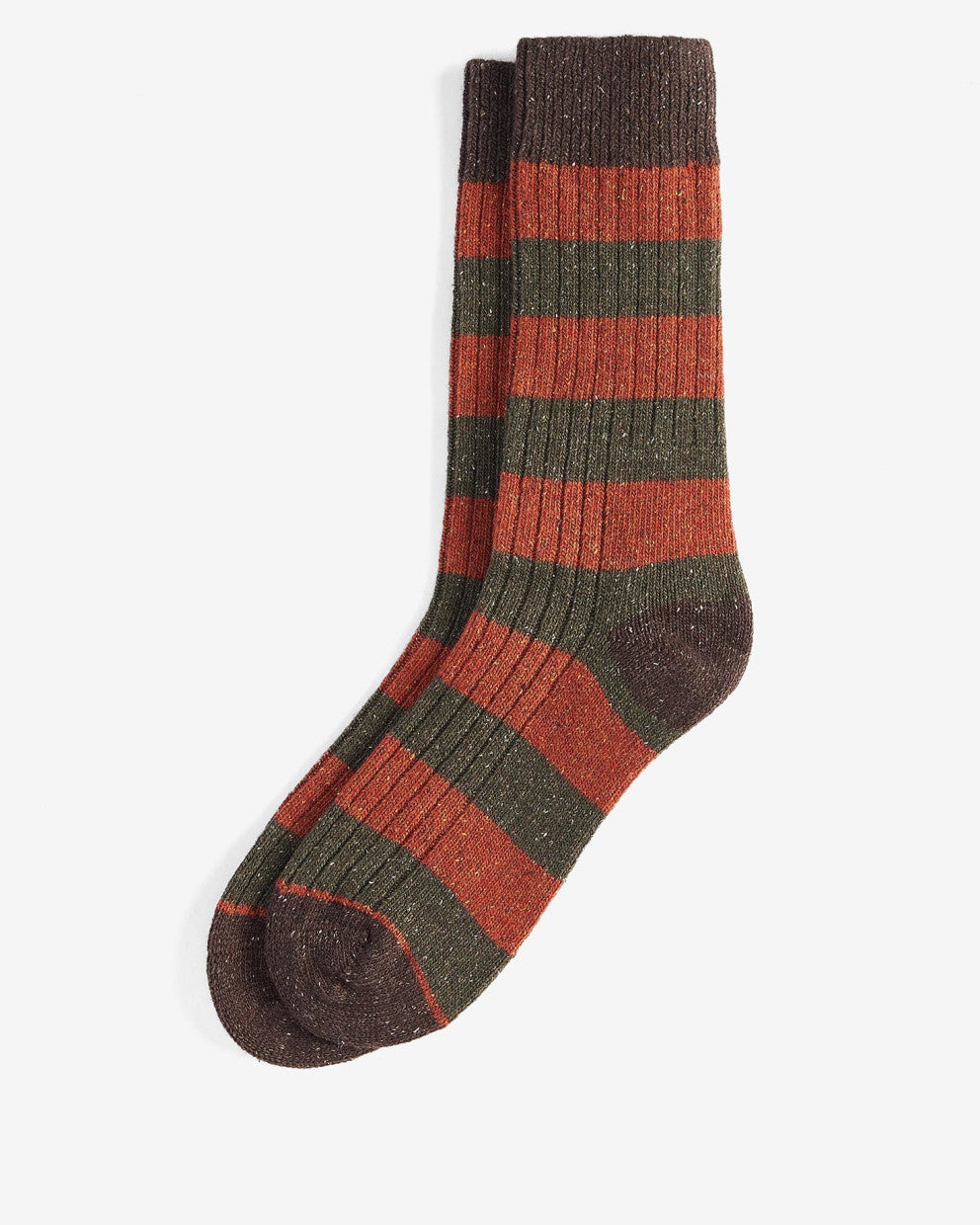 Houghton Stripe Socks Burnt Orange
