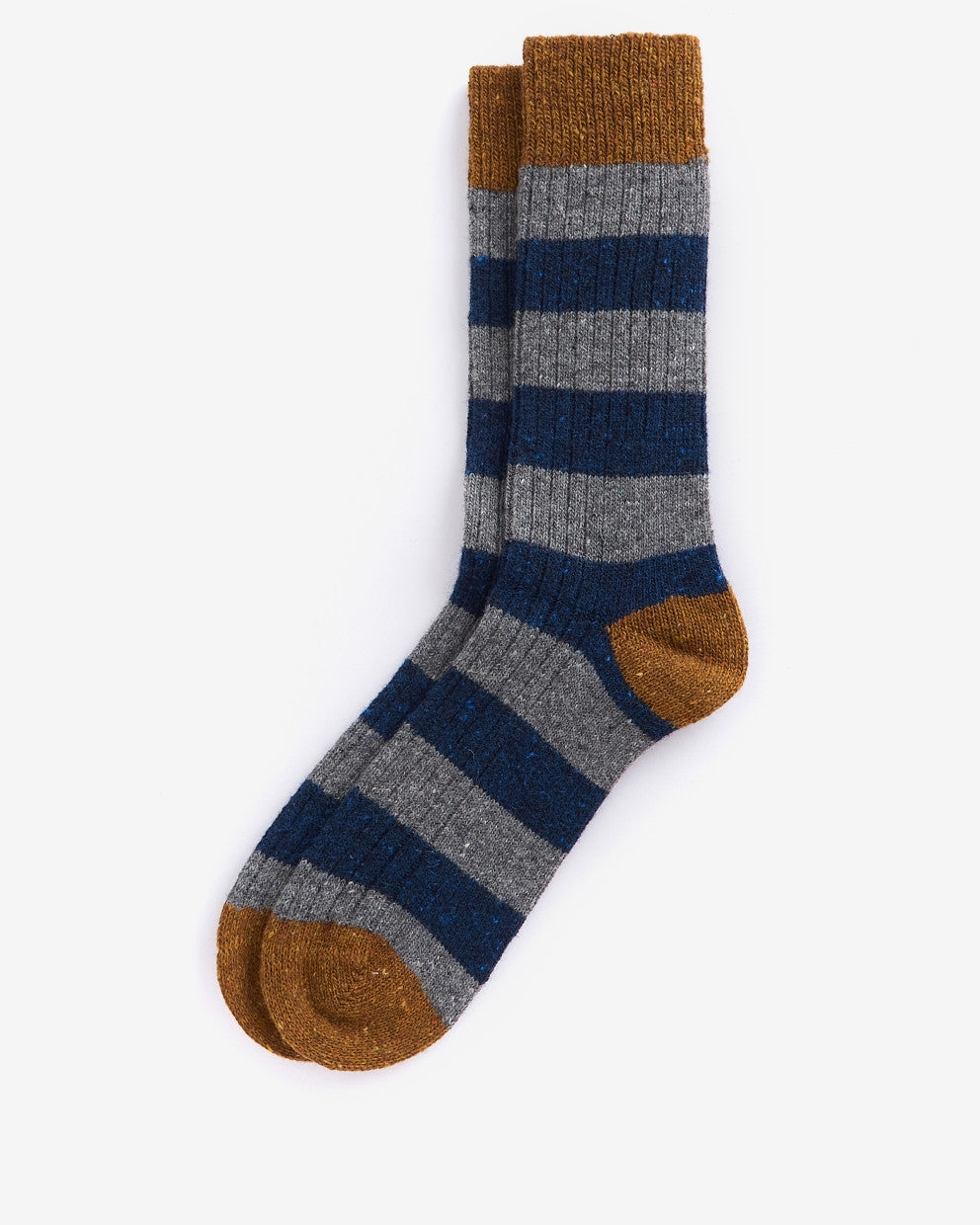 Houghton Stripe Socks Asphalt Navy