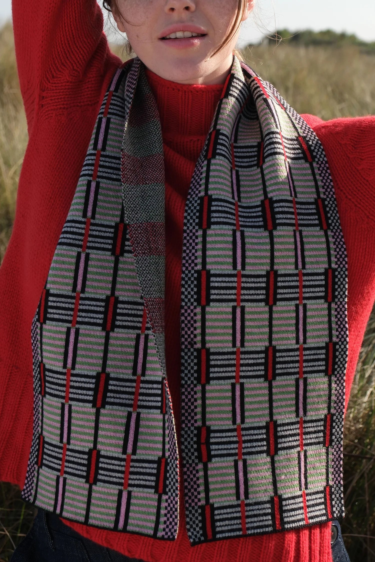 Ladders Scarf In Hyper Nature Colours