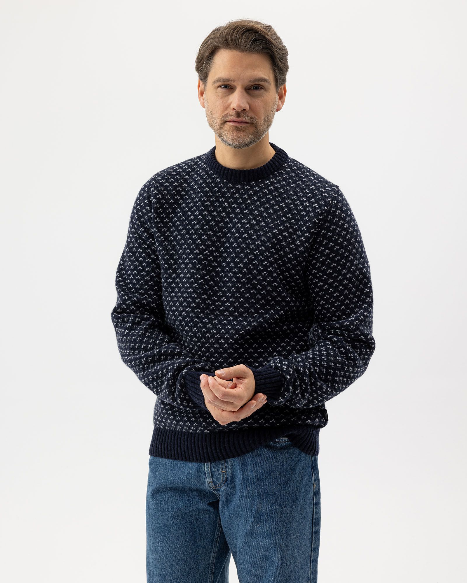 Torsten Crew Navy/Marble Grey