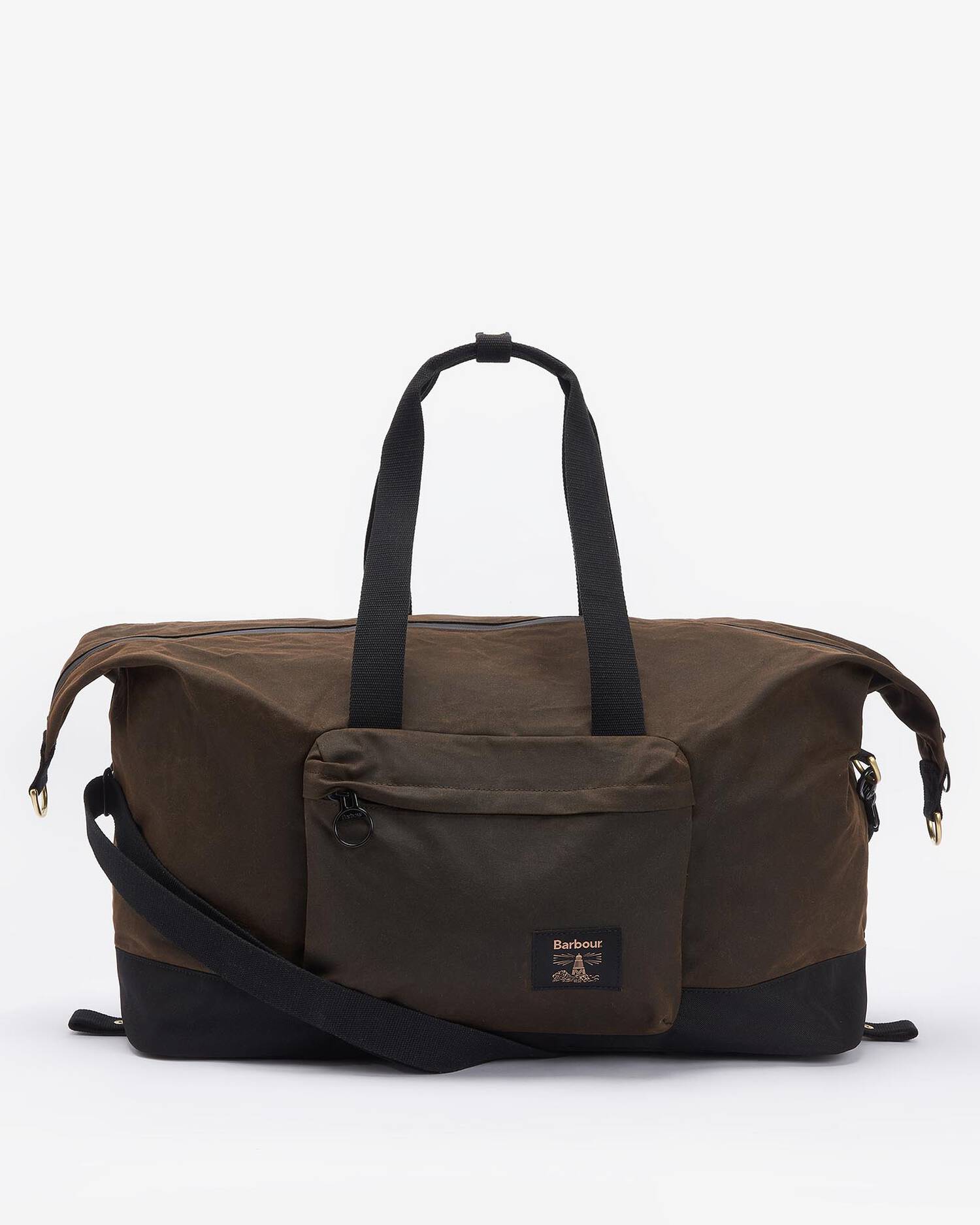 Field Waxed Holdall Bag Olive/Black