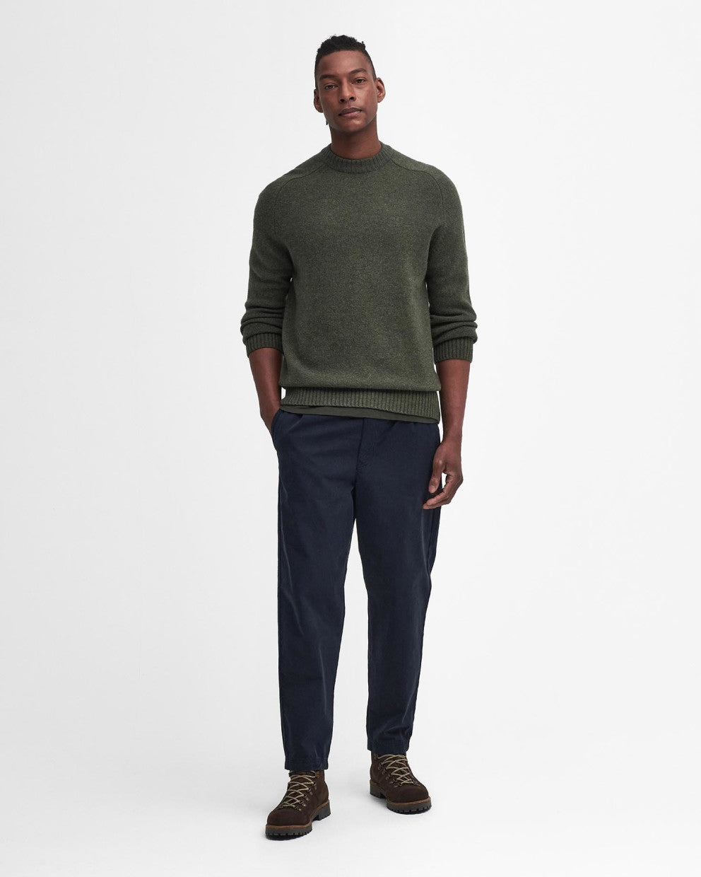Grangetown Crew Neck Beanie Mid Olive