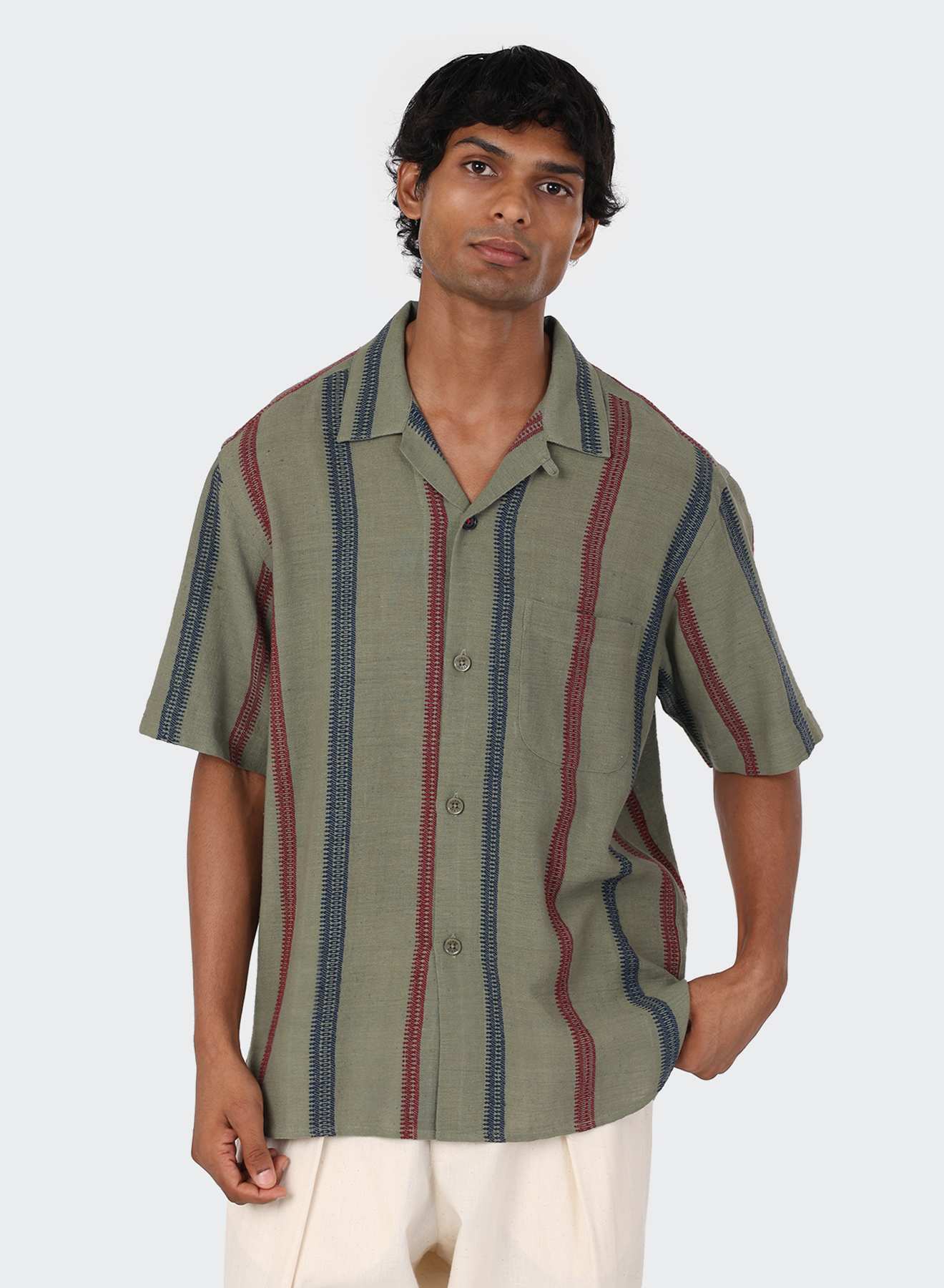 Ronen Relaxed Fit Camp Collar Shirt