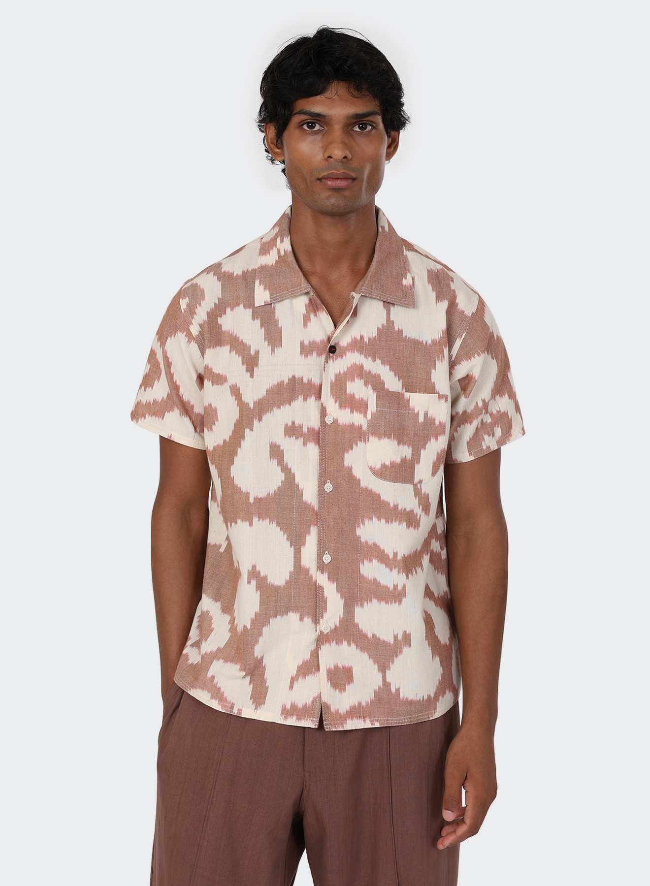 Chintan Boxy Fit Open Collar Shirt