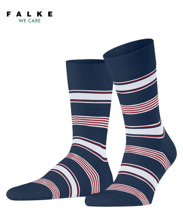 Marina Stripe Mens Socks Royal Blue