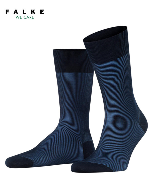 Fine Shadow Mens Socks Dark Navy