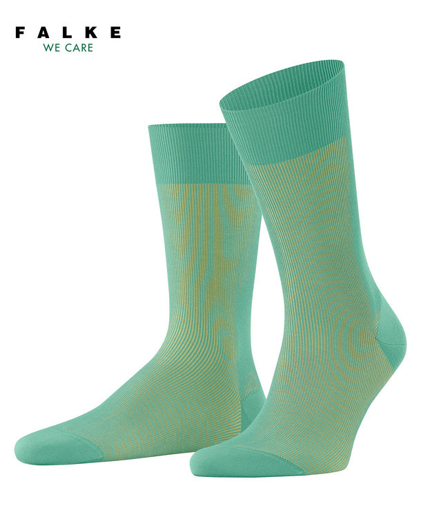 Fine Shadow Mens Socks Ocean Green