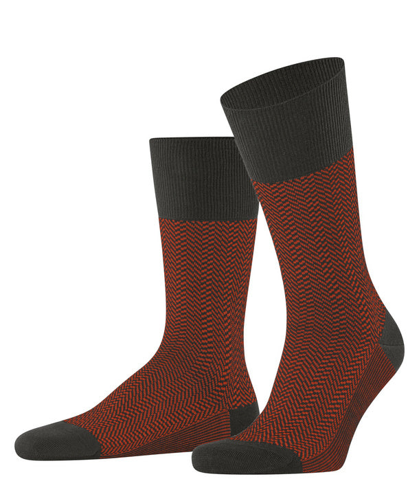 Airport Herringstripe Socks Brown