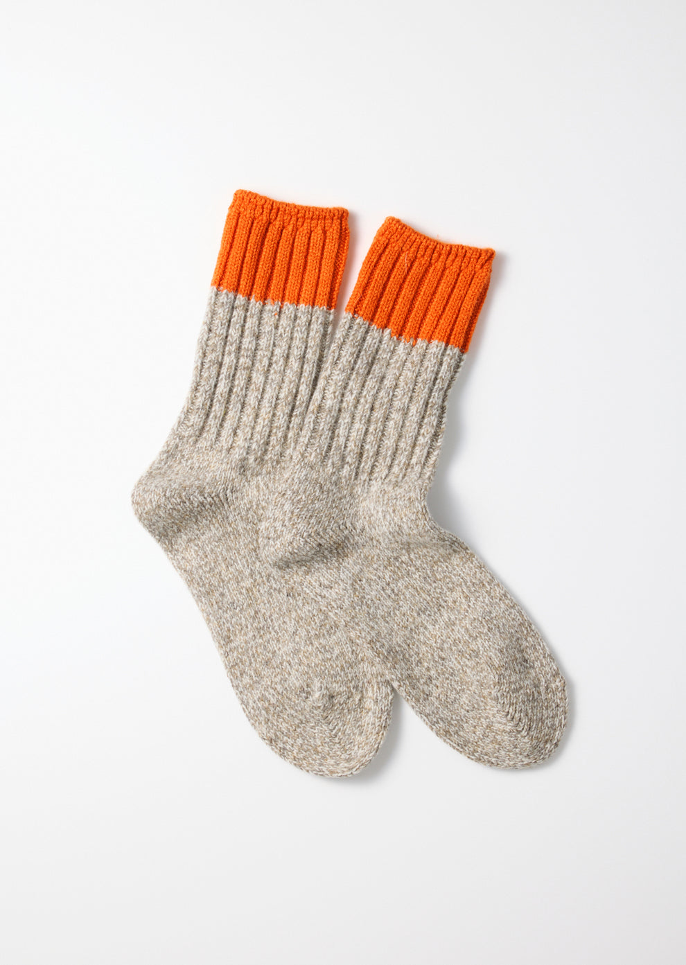 Merino Wool Ragg Socks Orange