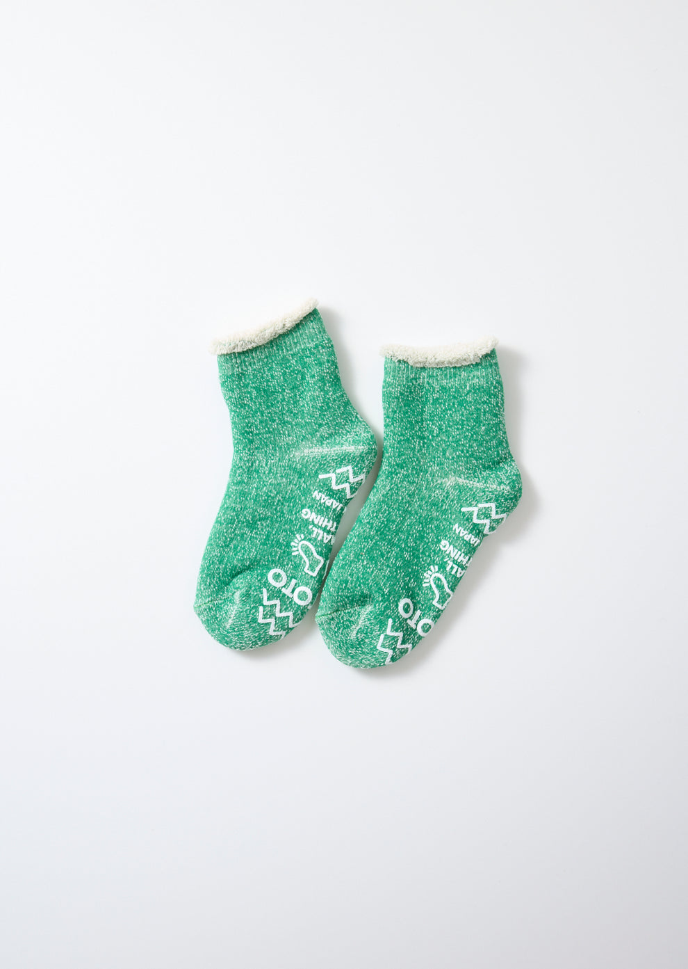 Kids Double Face Room Socks Green