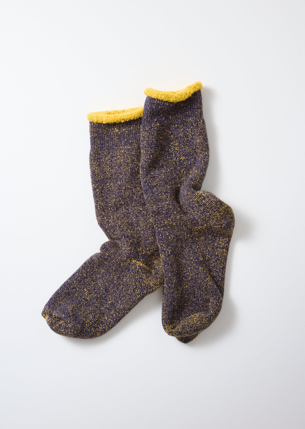 reversible Pile Socks Navy/Yellow