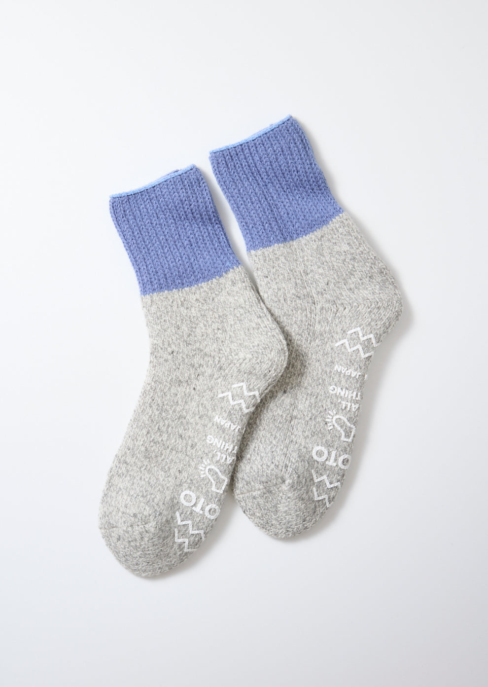 Retro Winter Room Socks L Blue