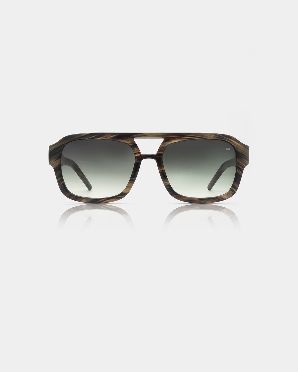 Kaya Sunglasses Striped Horn
