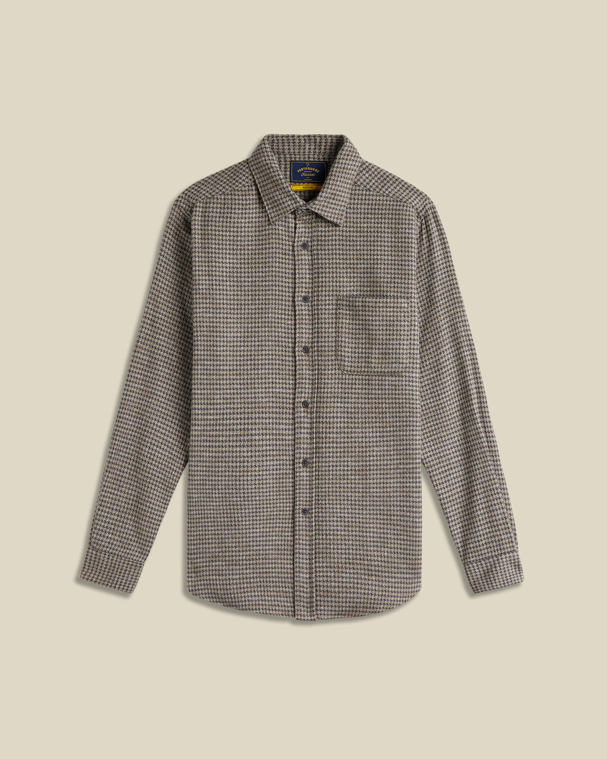 Abstract Pied Poule Shirt Charcoal