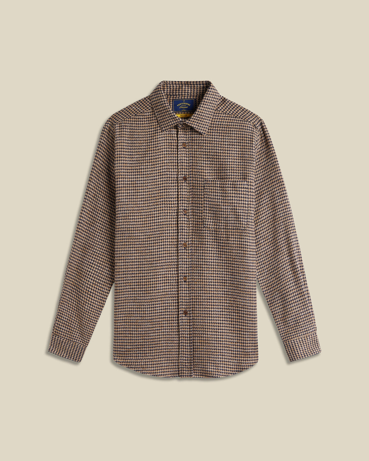 Abstract Pied Poule Shirt Navy