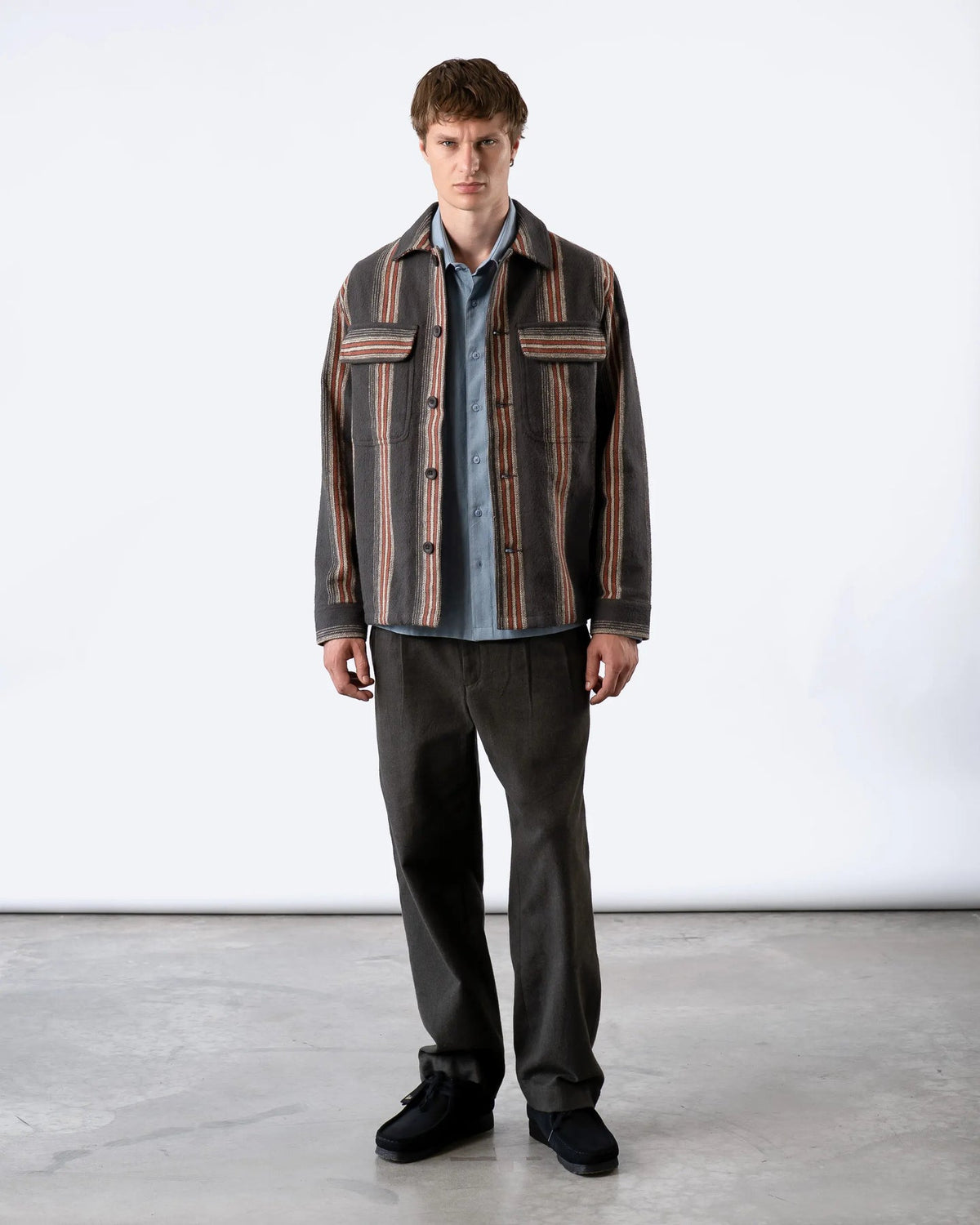 Normsk Jacket Yara Stripe Grey/Multi