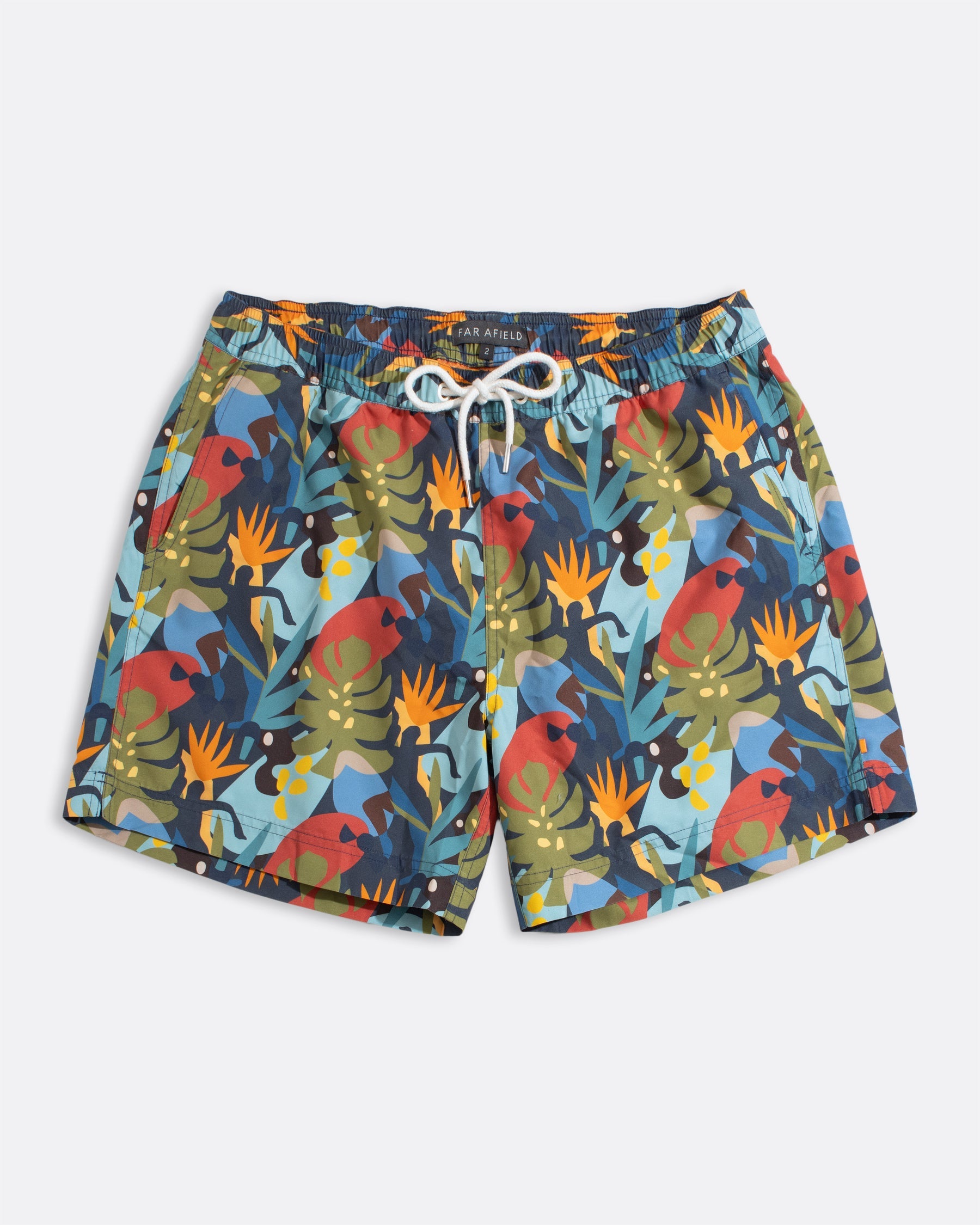 Printed Swimshorts Abstract Foliage Multi