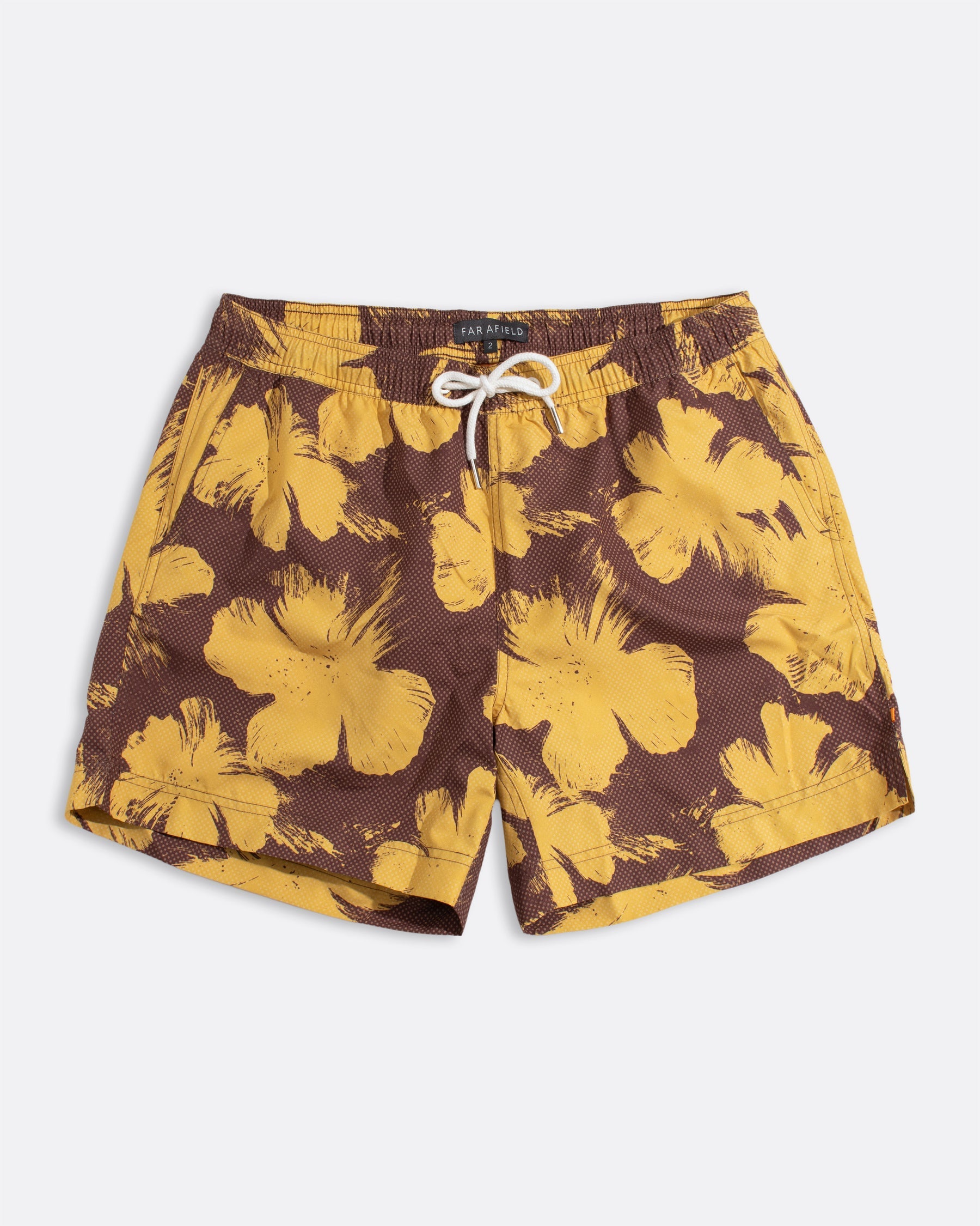 Printed Swimshorts Pixel Floral Yellow/Red