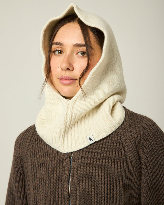 Avening Knitted Hood Ecru