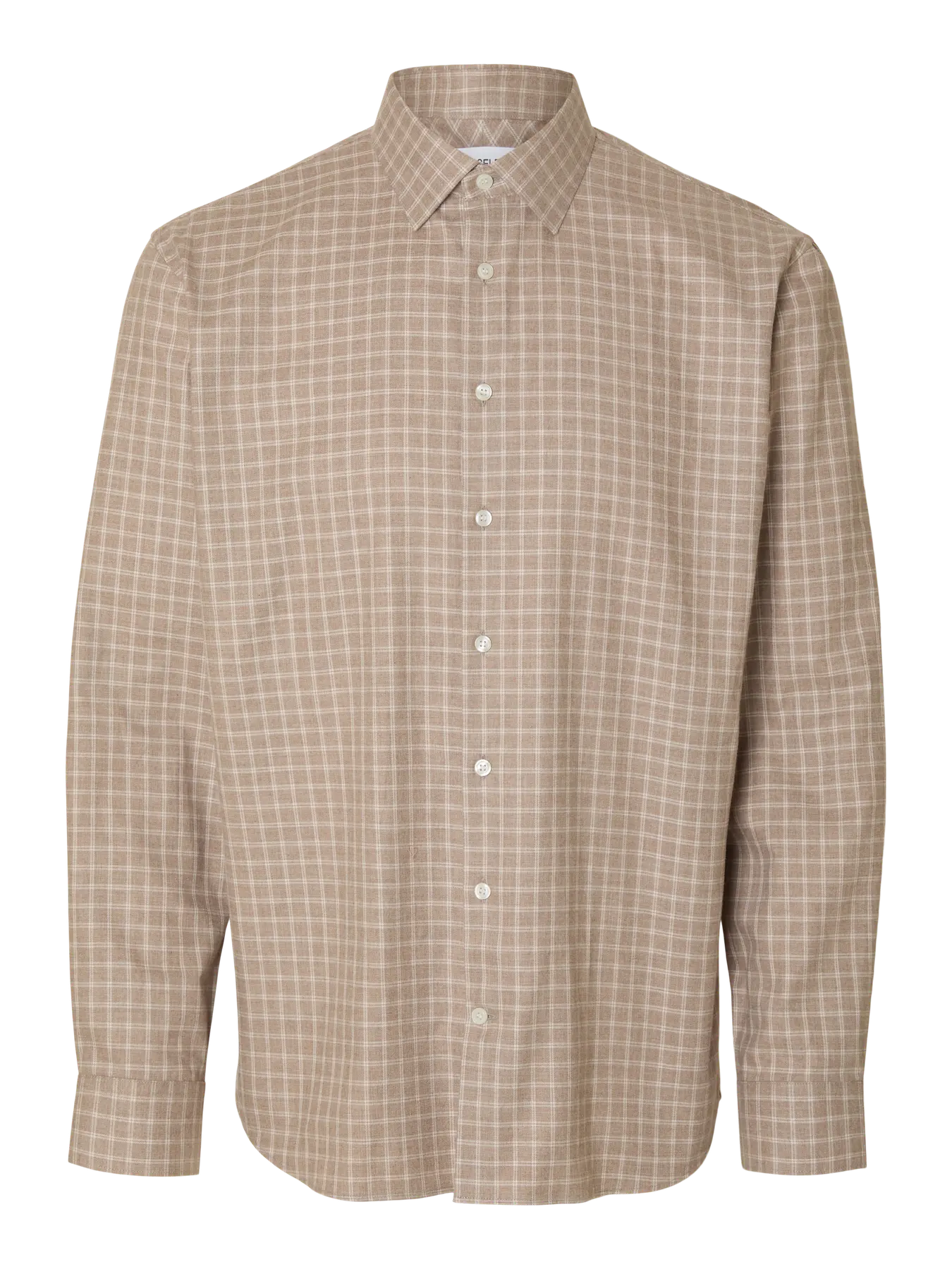 Reg Leo Heather Shirt LS Noos Sand Checks