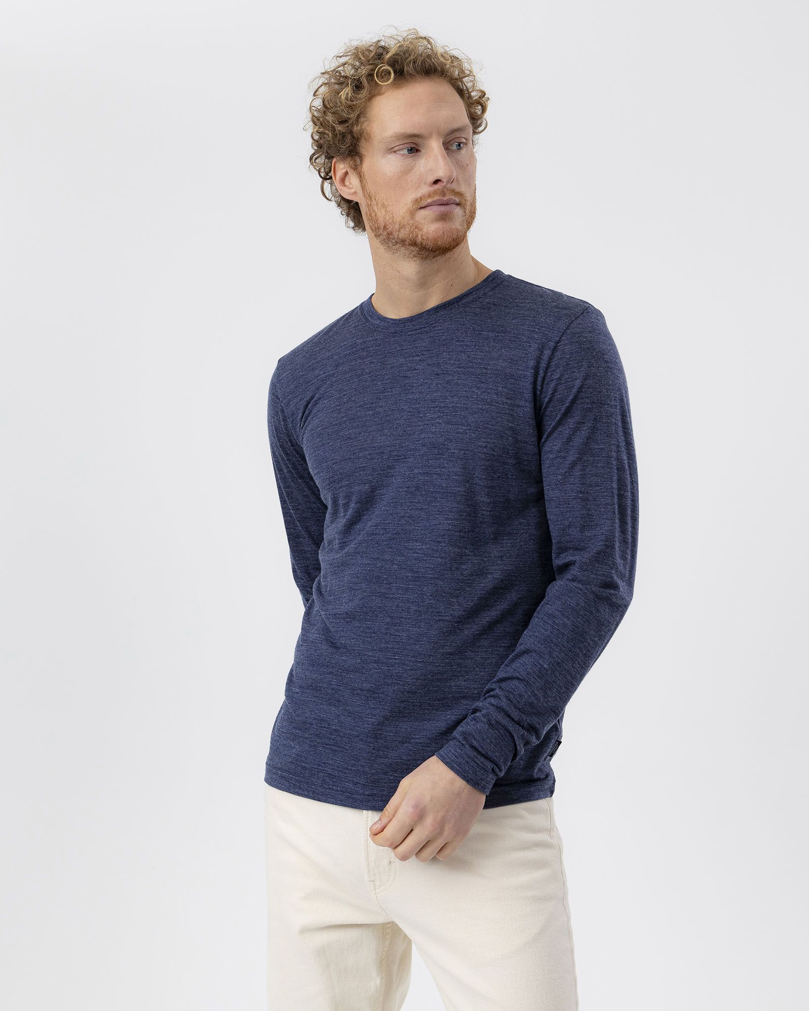 Ulrik Long Sleeve Navy Mel