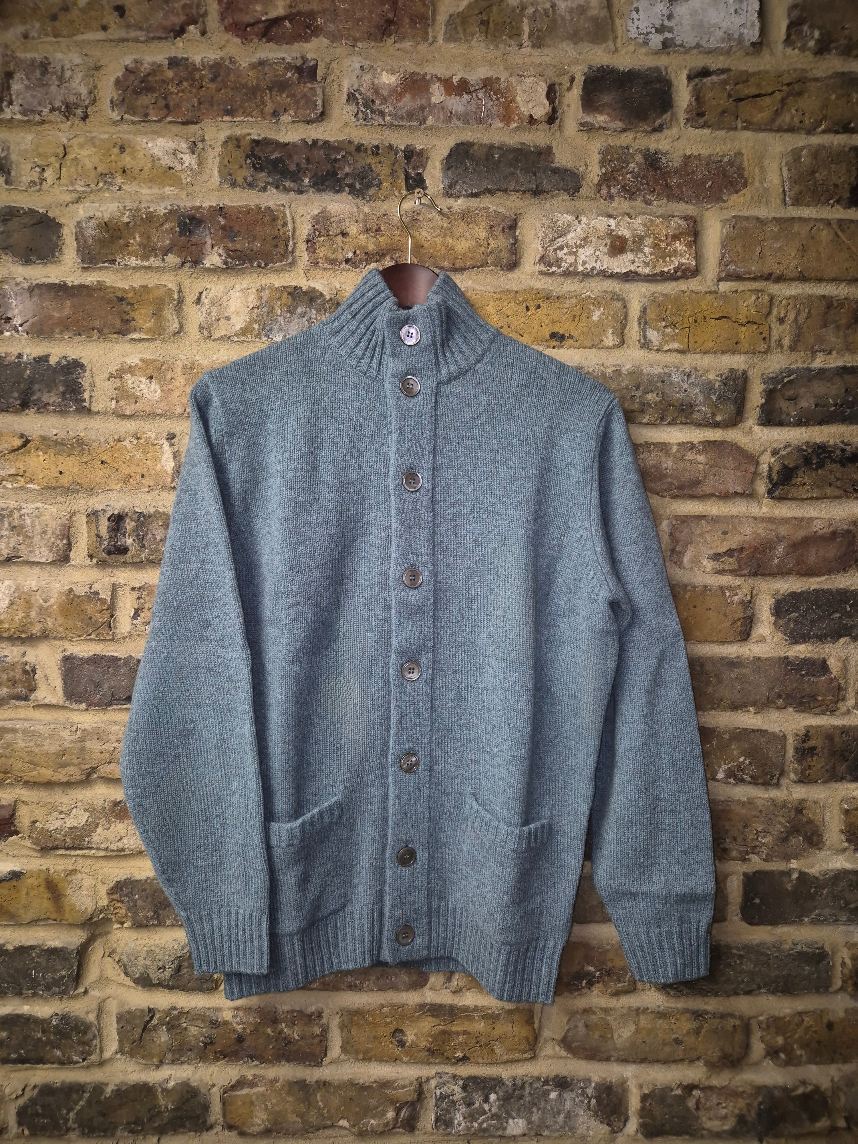 Landford Button Front LS Mock Neck Caspian