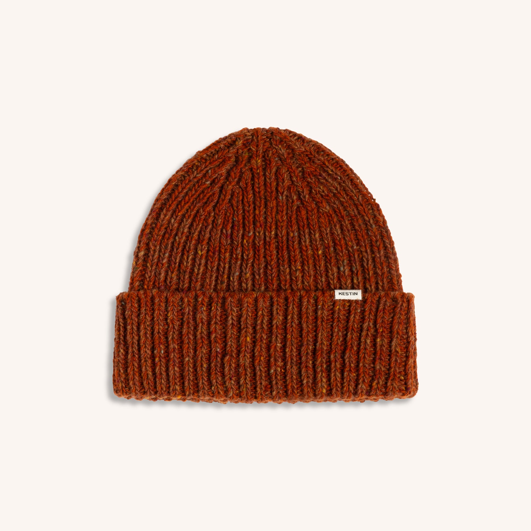 Isla Beanie Rust Marl Merino Wool