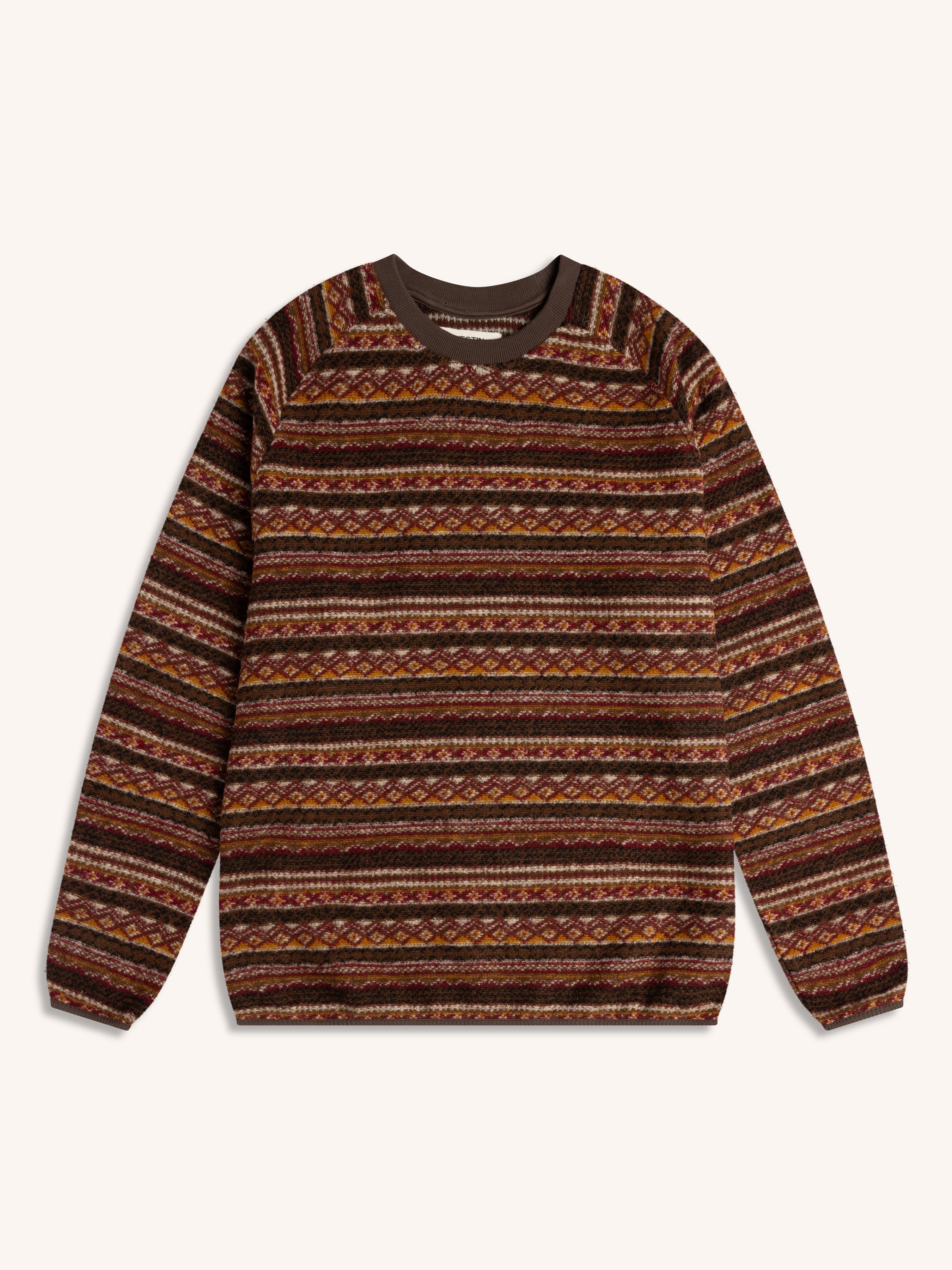 Junction Sweat Umber Knitted Fairisle