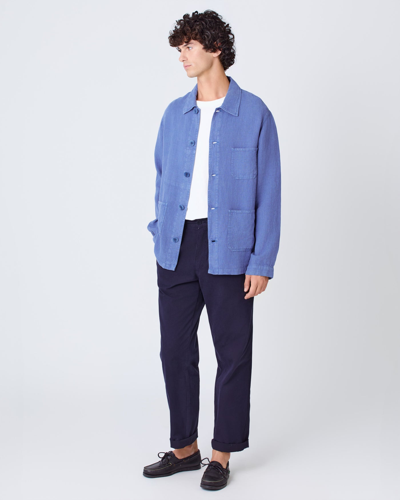 Baptista Worker Jacket Indigo Linen
