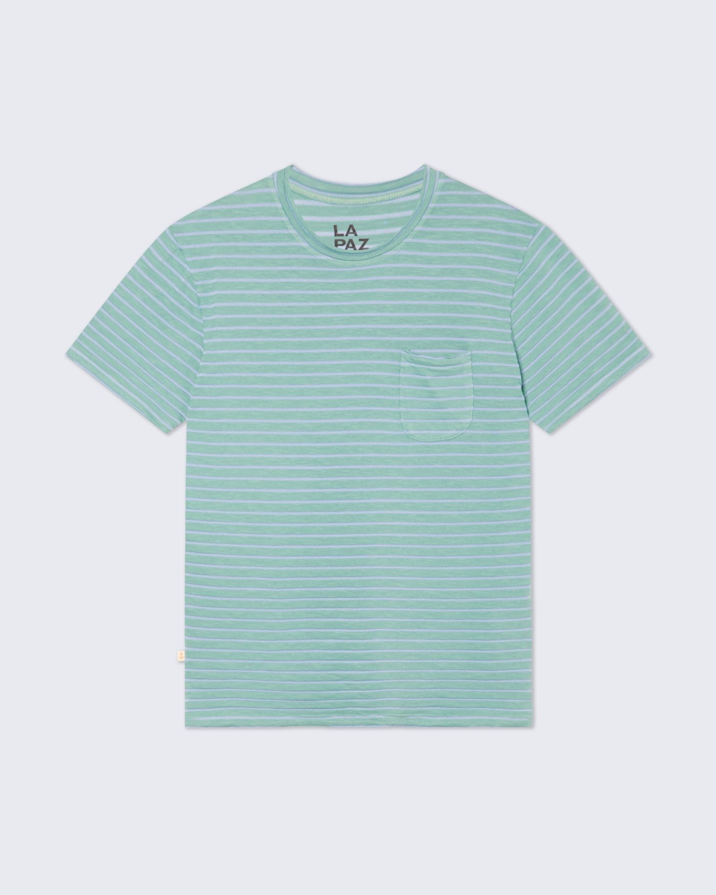 Guerreiro Pocket T Shirt Green/Indigo Stripes