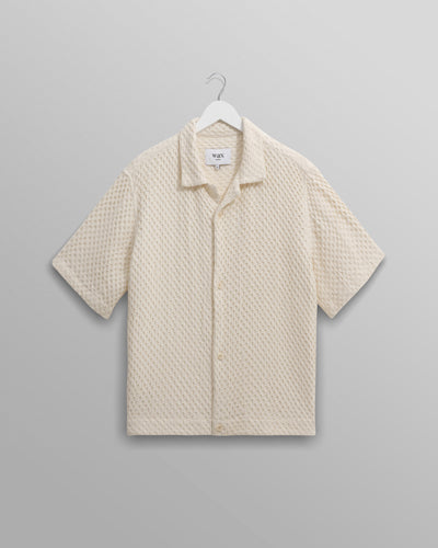 Lido SS Shirt Box Dobby Ecru