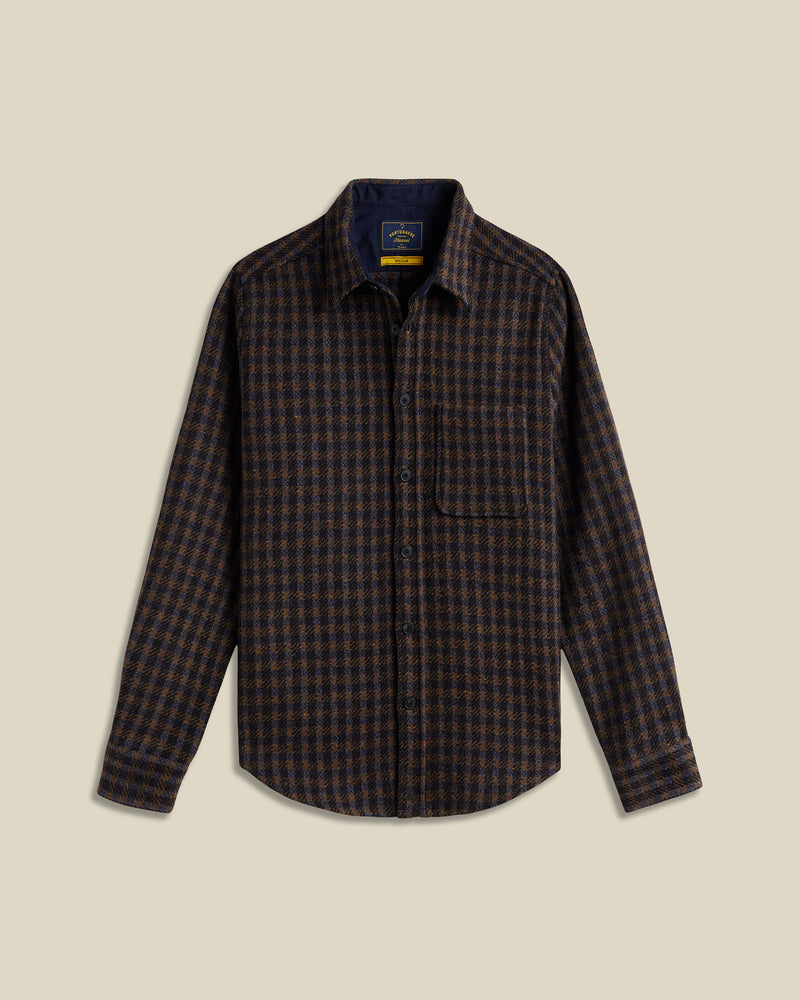 Merino Tweed Overshirt Navy