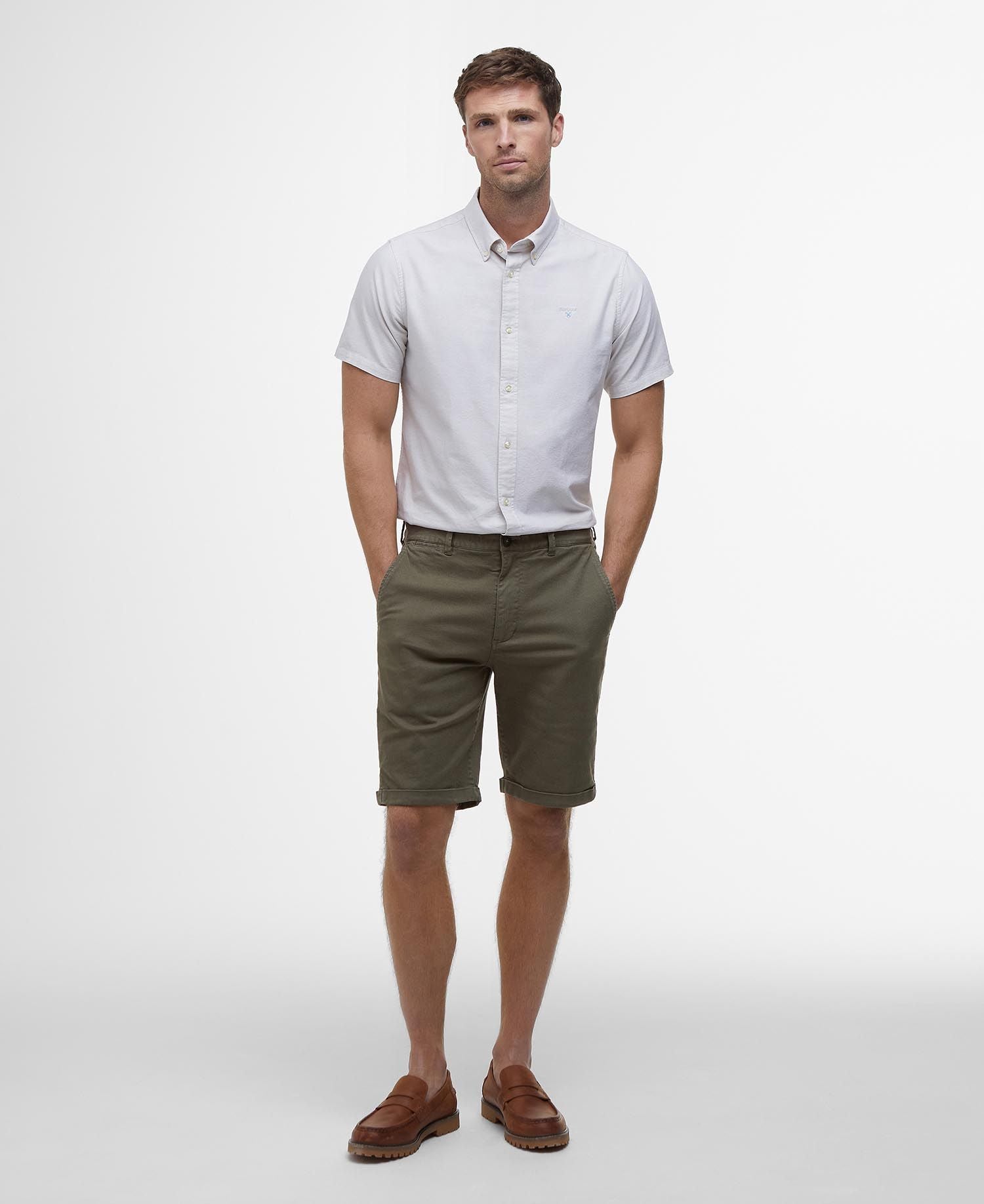 Washed Twill Chino Shorts Olive