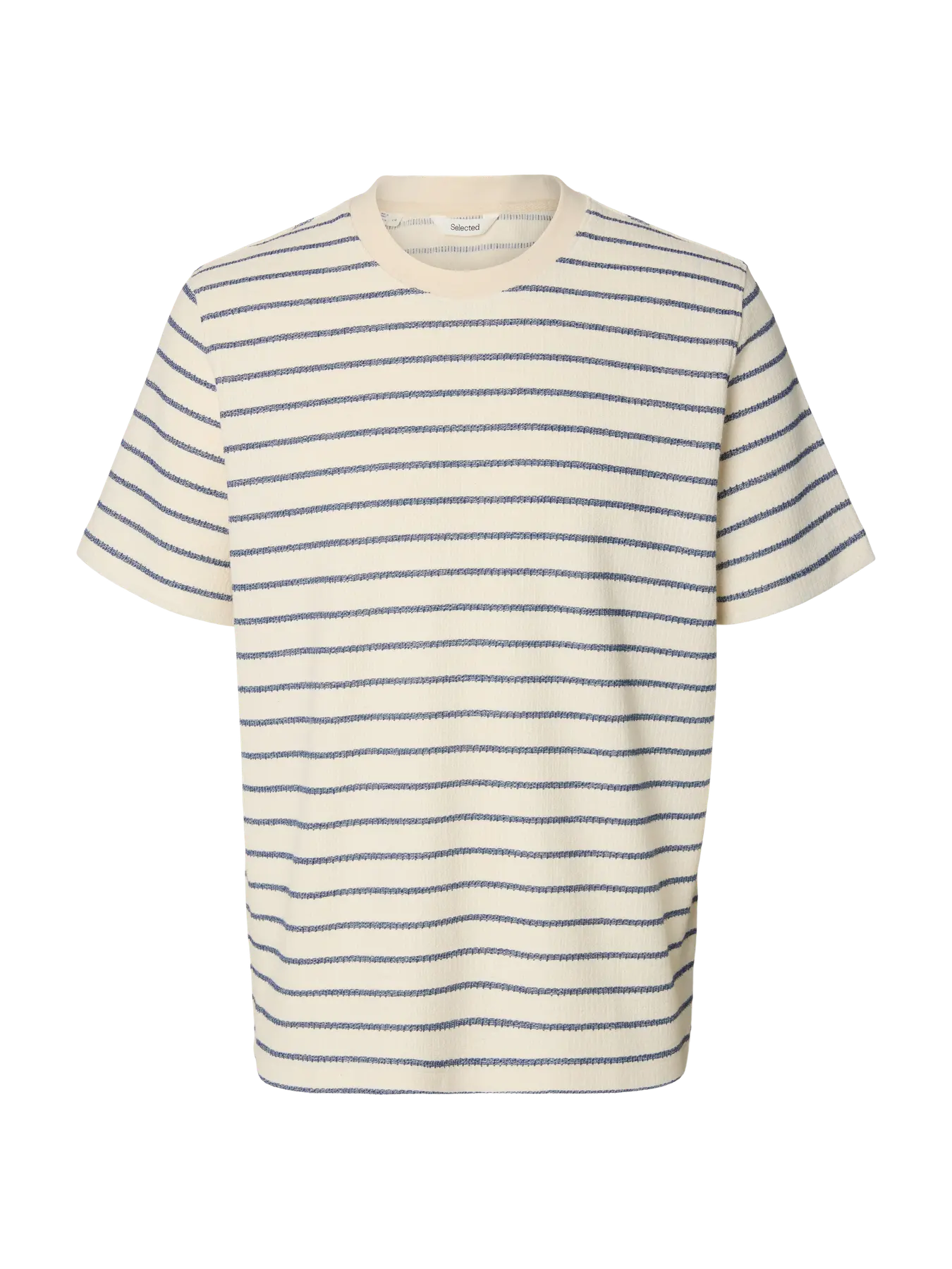 Django Stripe SS O Neck Tee Ocean Cavern Birch