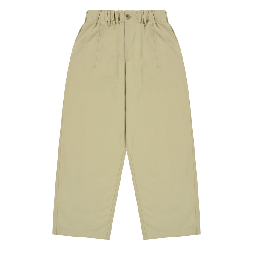 Pintuck Wide Chino Pants Beige