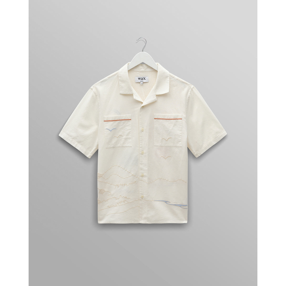 Didcot SS Shirt Summer Back Appliqué Ecru