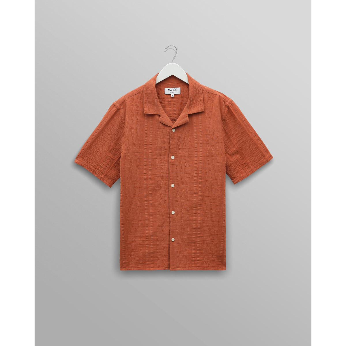 Didcot SS Shirt Dbl Weave Seersucker Rust