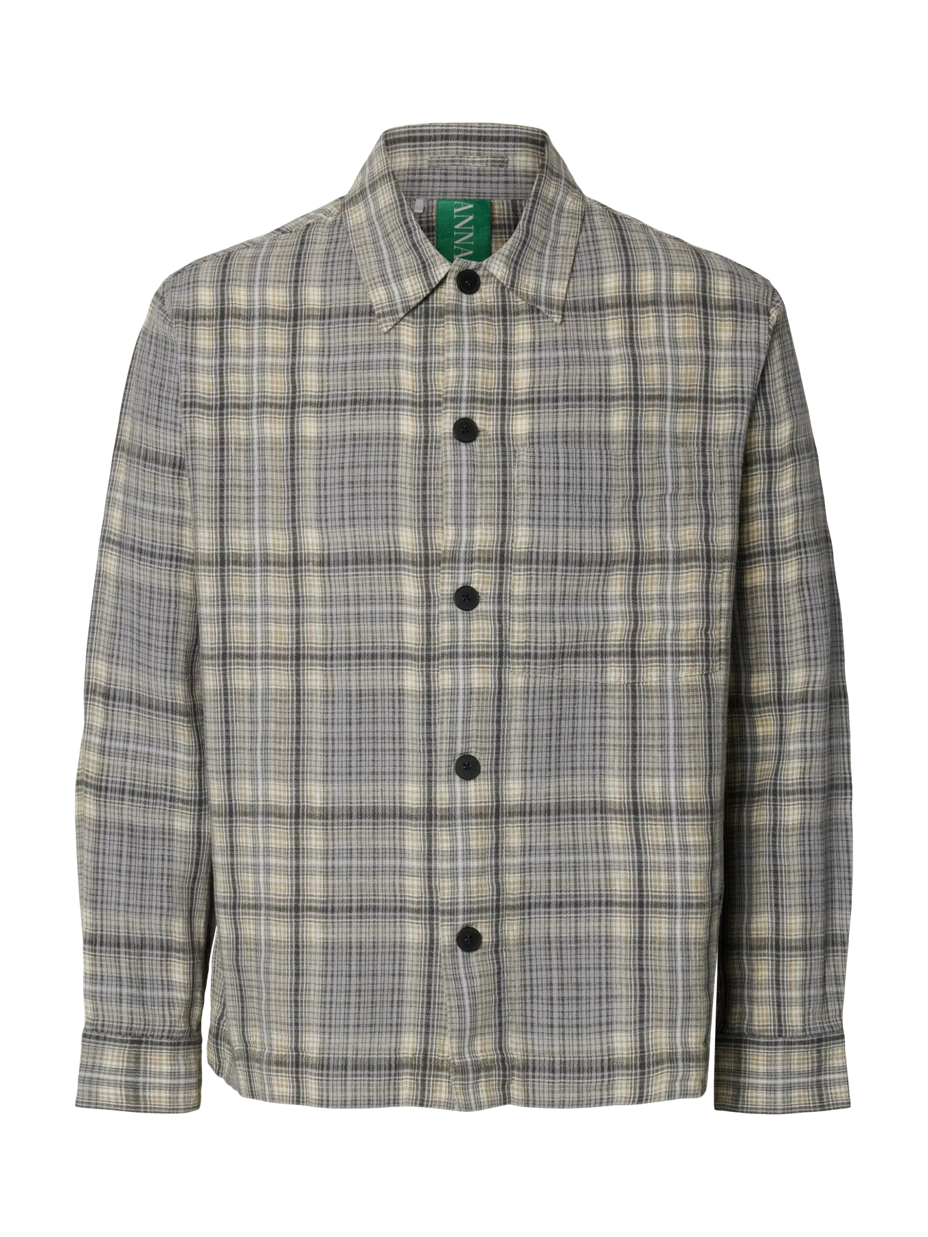 Vern Flannel Overshirt Chiseled Stone Gray/Brown