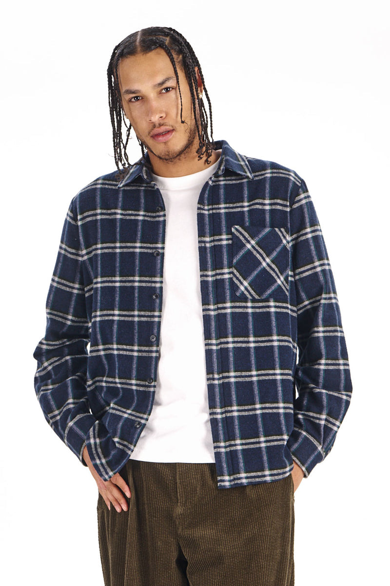 Santi Shirt Navy/Green Check