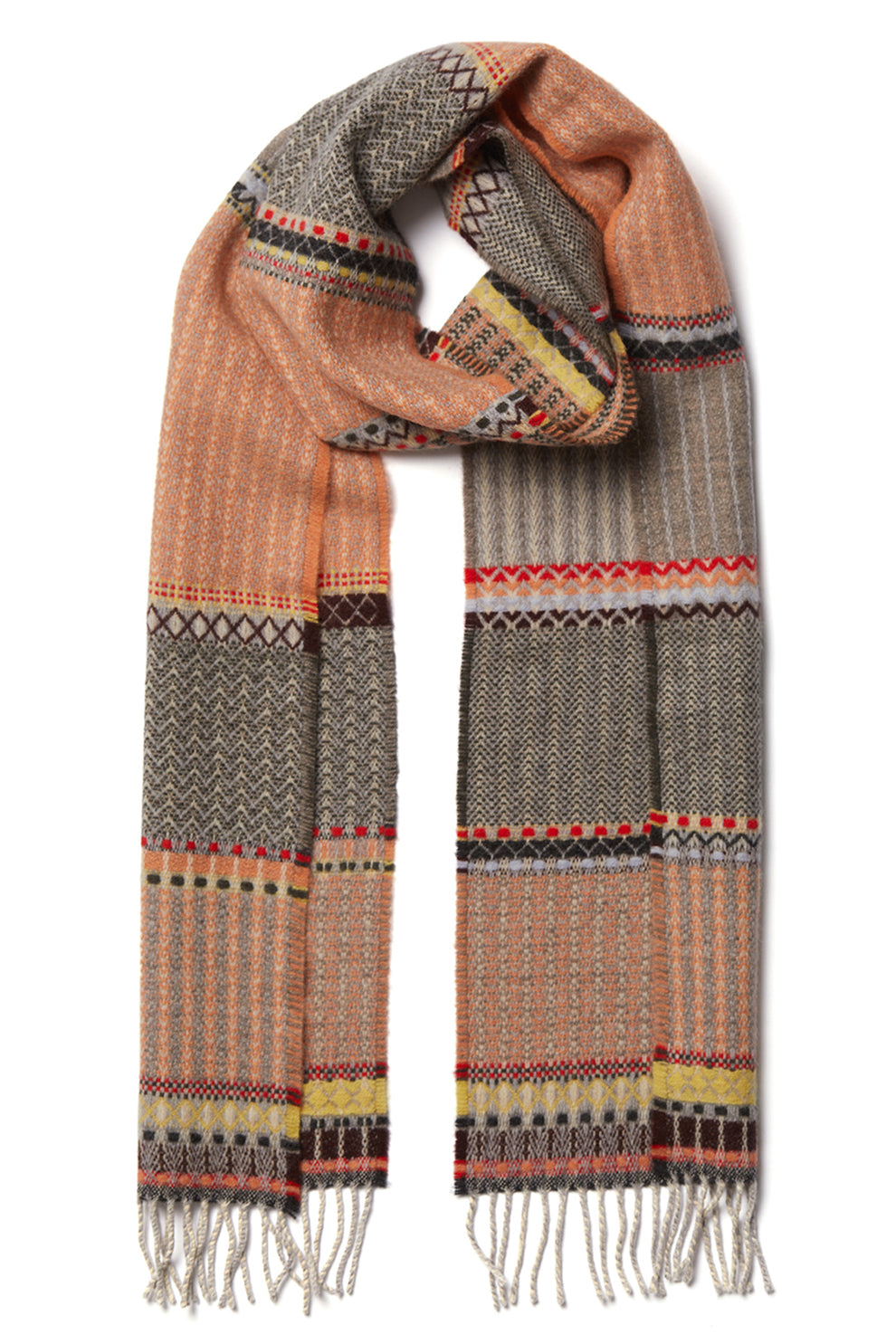 Cassia Peach Lambswool Scarf