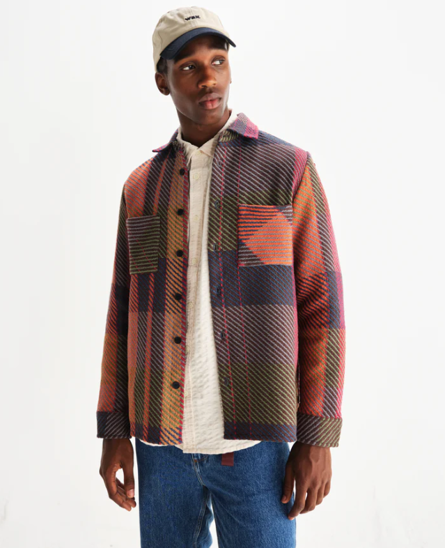 Whiting Overshirt Tempo Check Orange/Multi