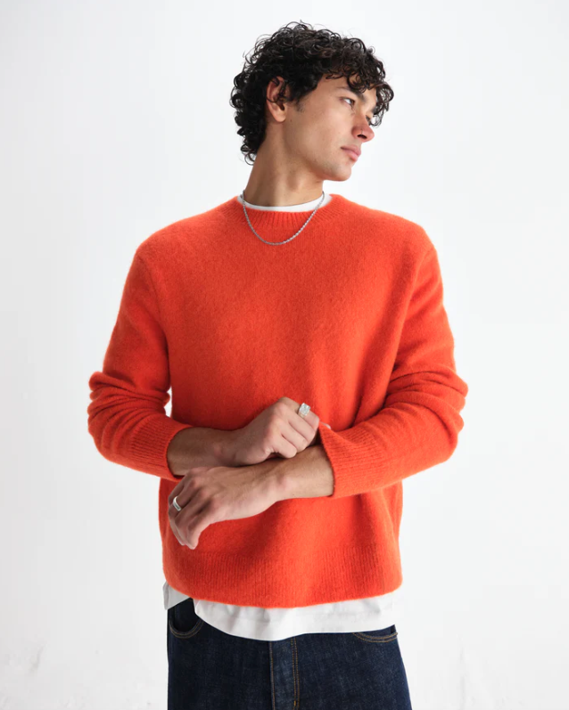 Wilde Crew Fluffy Wool Blend Orange