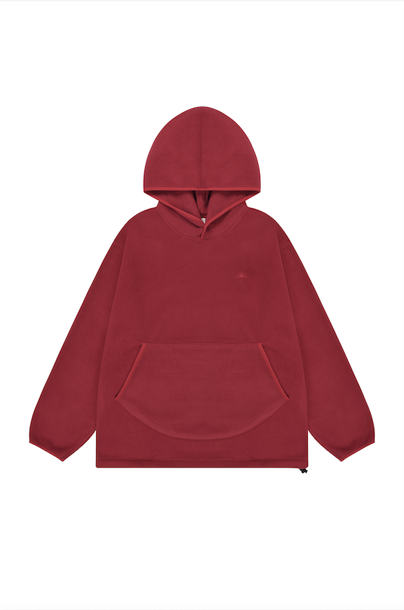 Sunrise Fleece Button Hoodie Tomato