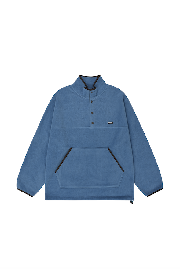 Fleece Button Anorak Sky Blue