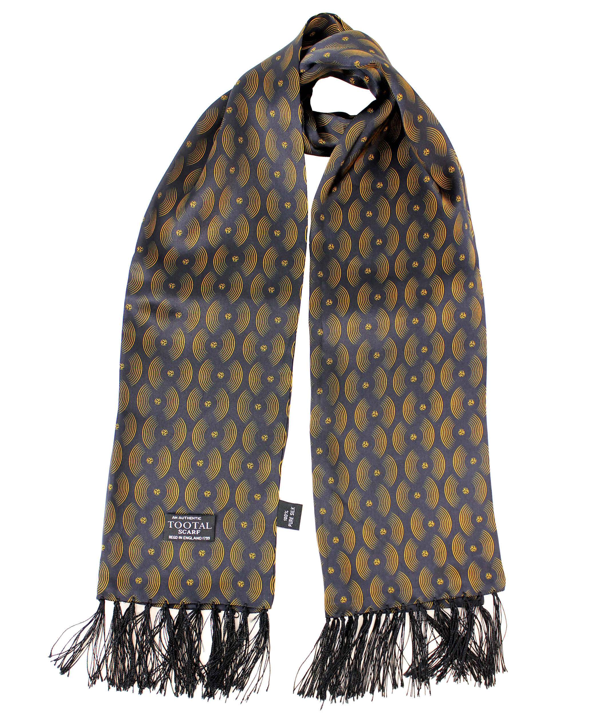 Vinyl Gold Black Silk Scarf