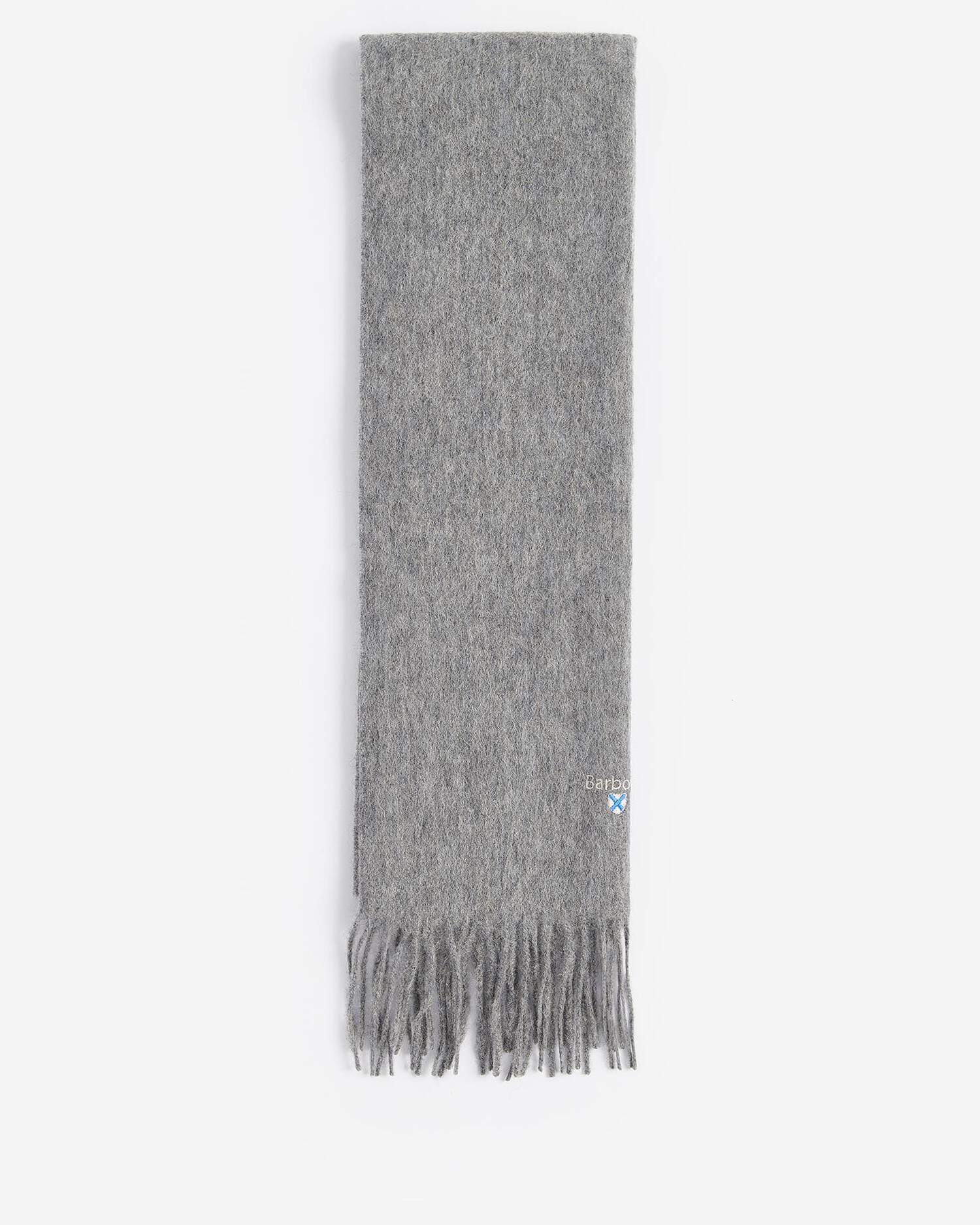 Plain Lambswool Scarf Light Grey