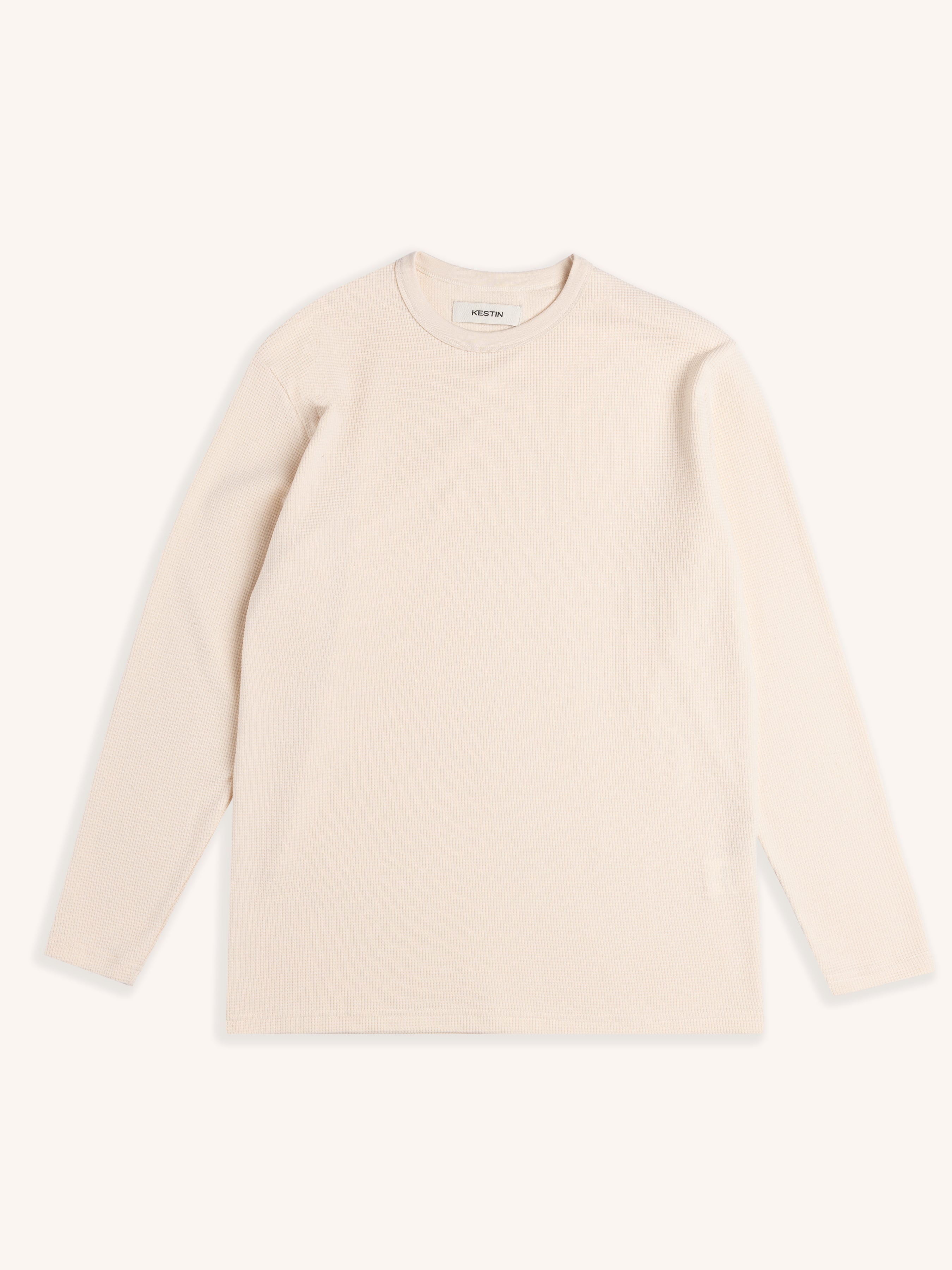 Waternish LS T Shirt Natural Brushed Waffle
