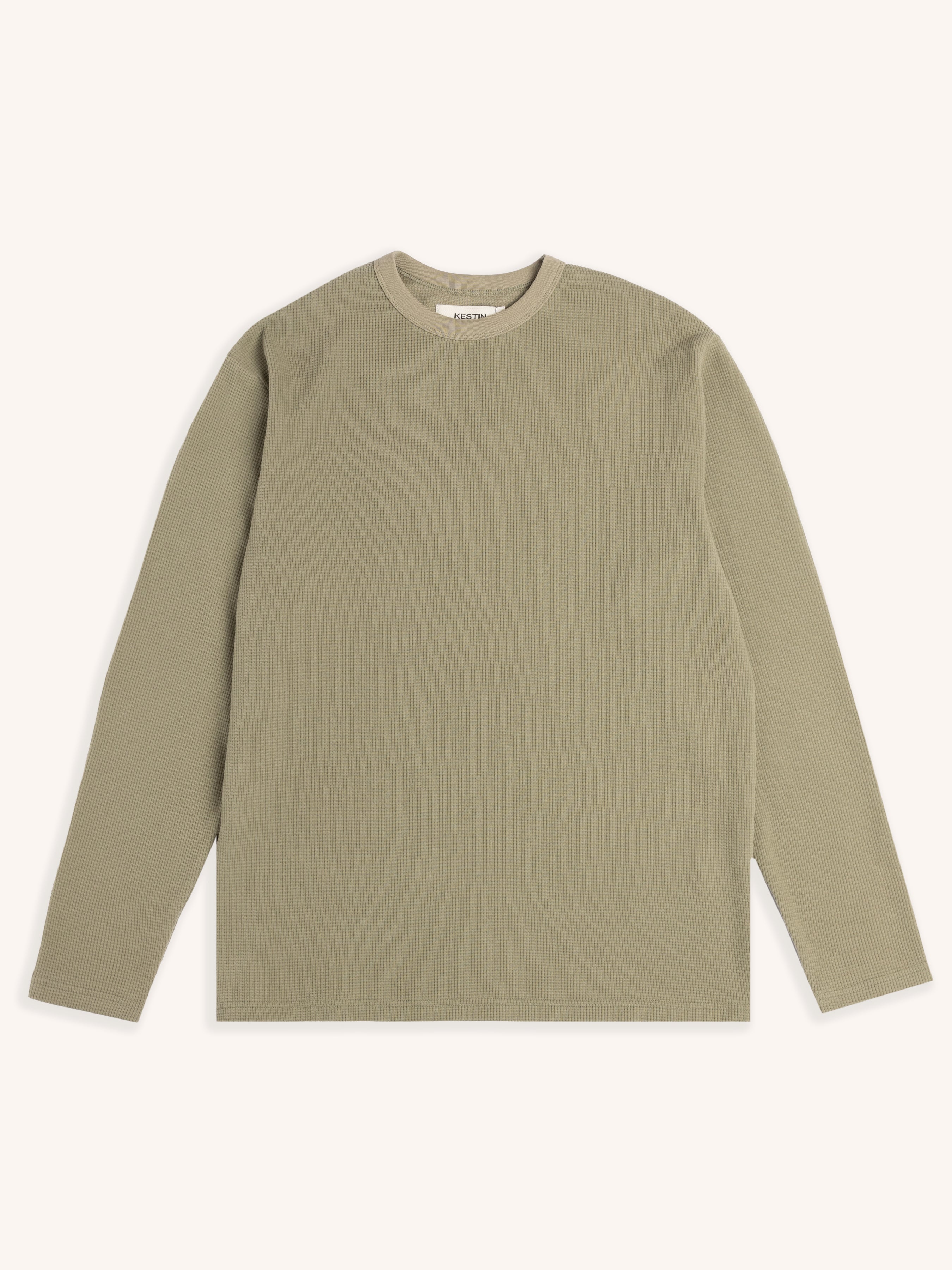 Waternish Long Sleeve Tee Sage Waffle