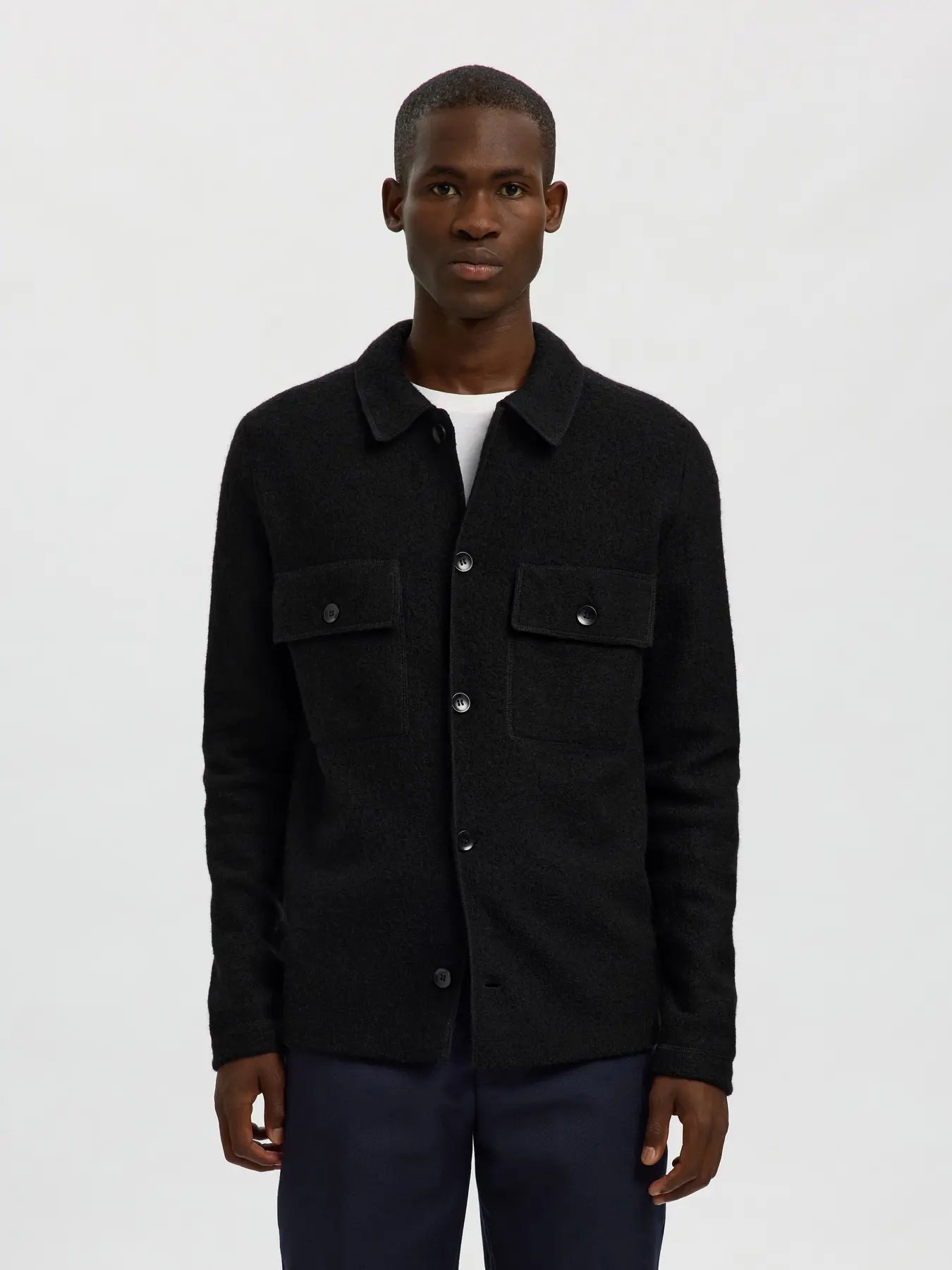 Nealy LS Knit Workwear Cardigan Noos Black