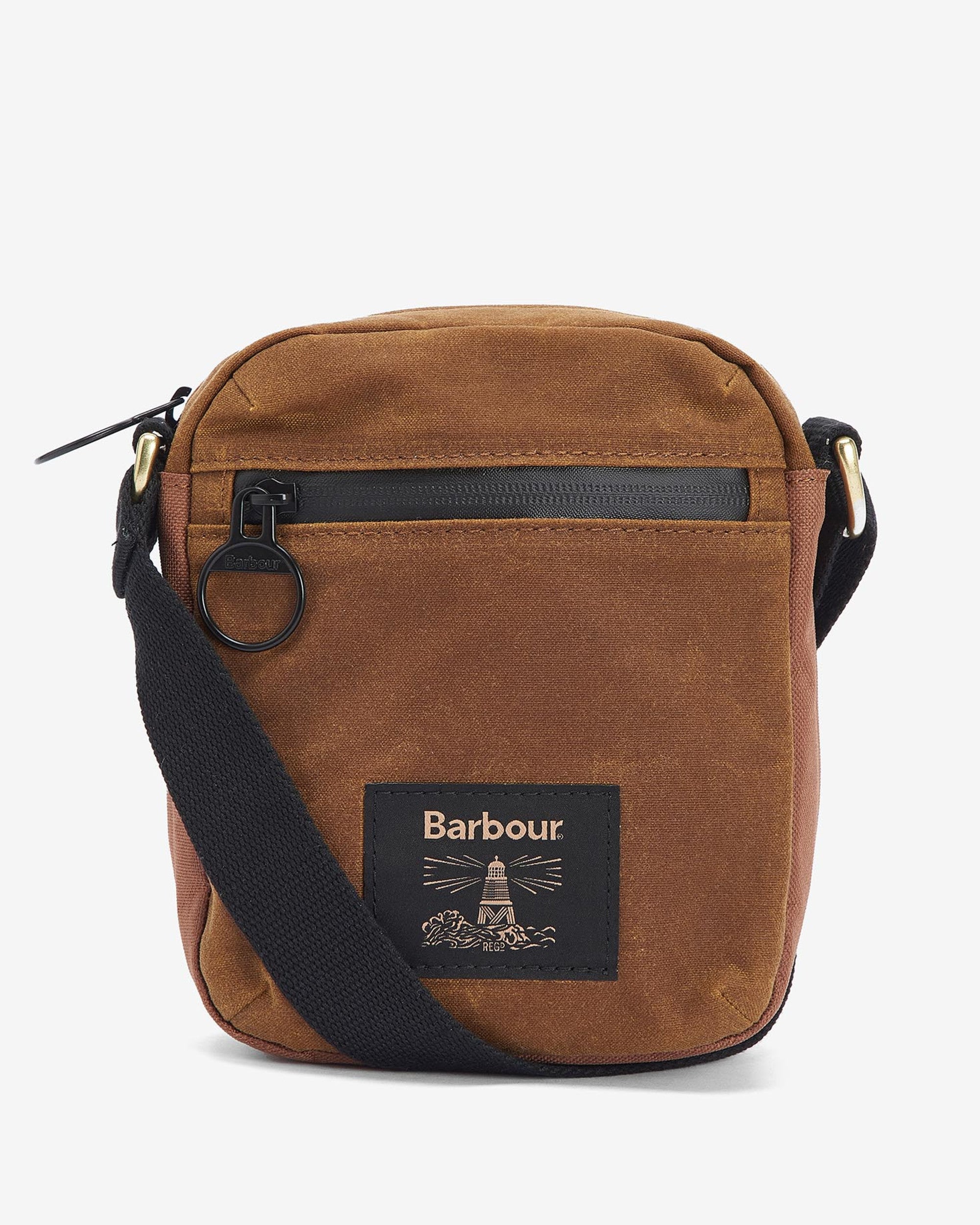 Field Waxed Crossbody Bag Tan/Black